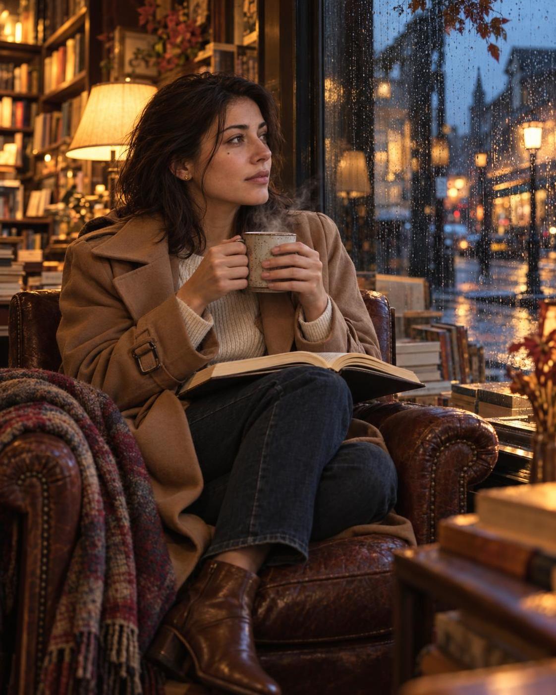 Rain check? She kept the umbrella and found a bookshop instead. Β· εΎη 4