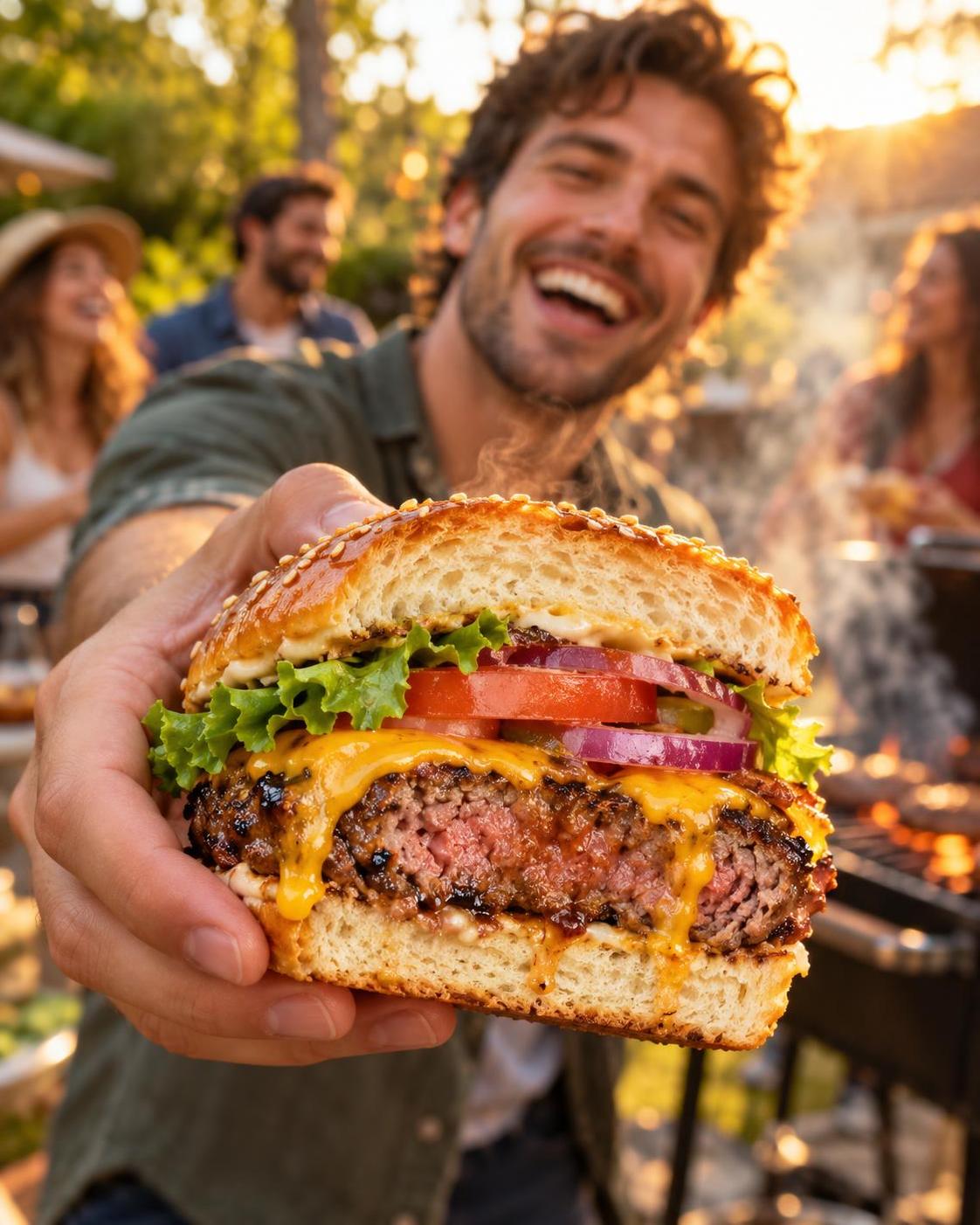 Want a burger ad that makes people hungry at midnight? Cut it in half and push the… · 图片 1