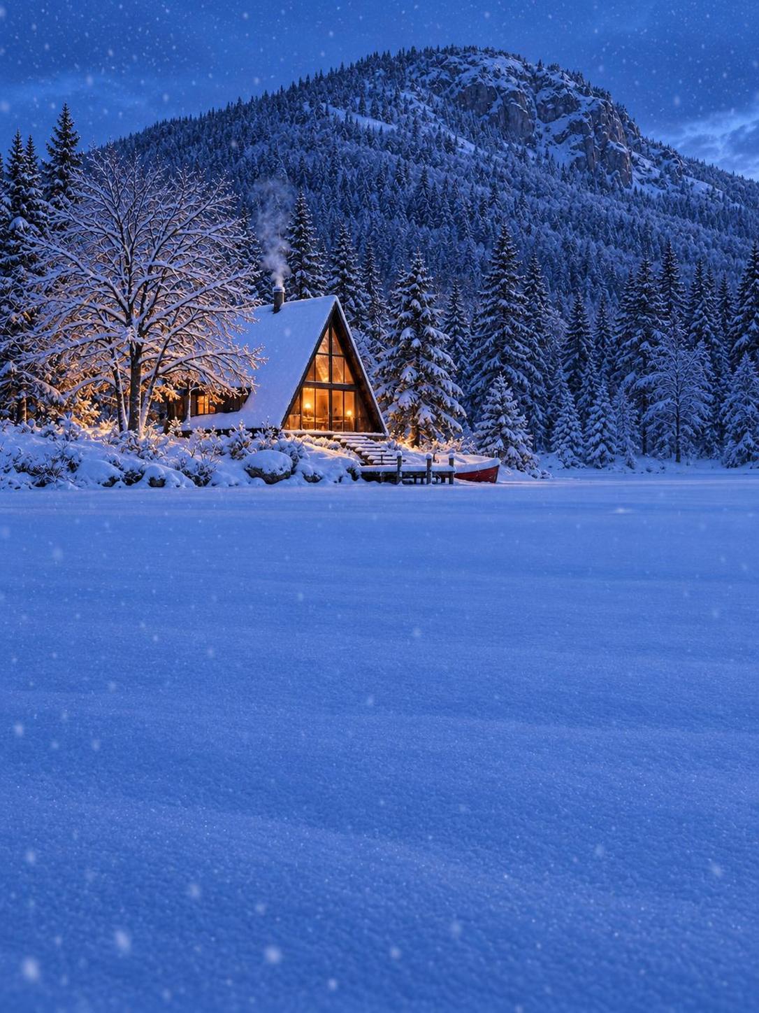 Same cabin, same dock, same red rowboat. · 图片 4