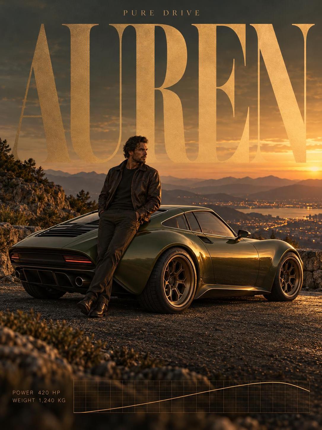 Three car posters that look like a real brand campaign. One prompt pattern, made with… · 图片 1