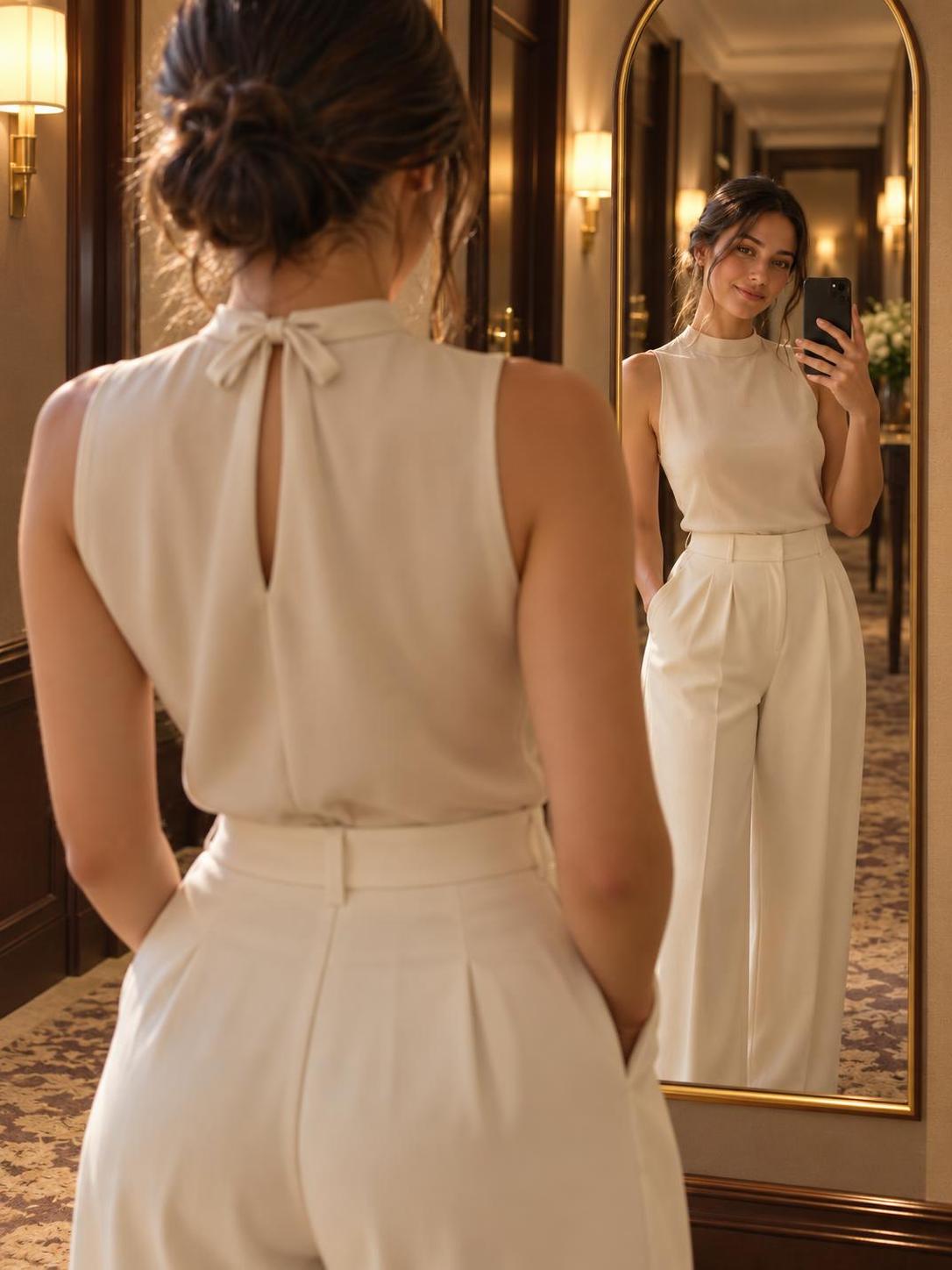 Back to the lens, face only in the mirror. · 图片 3
