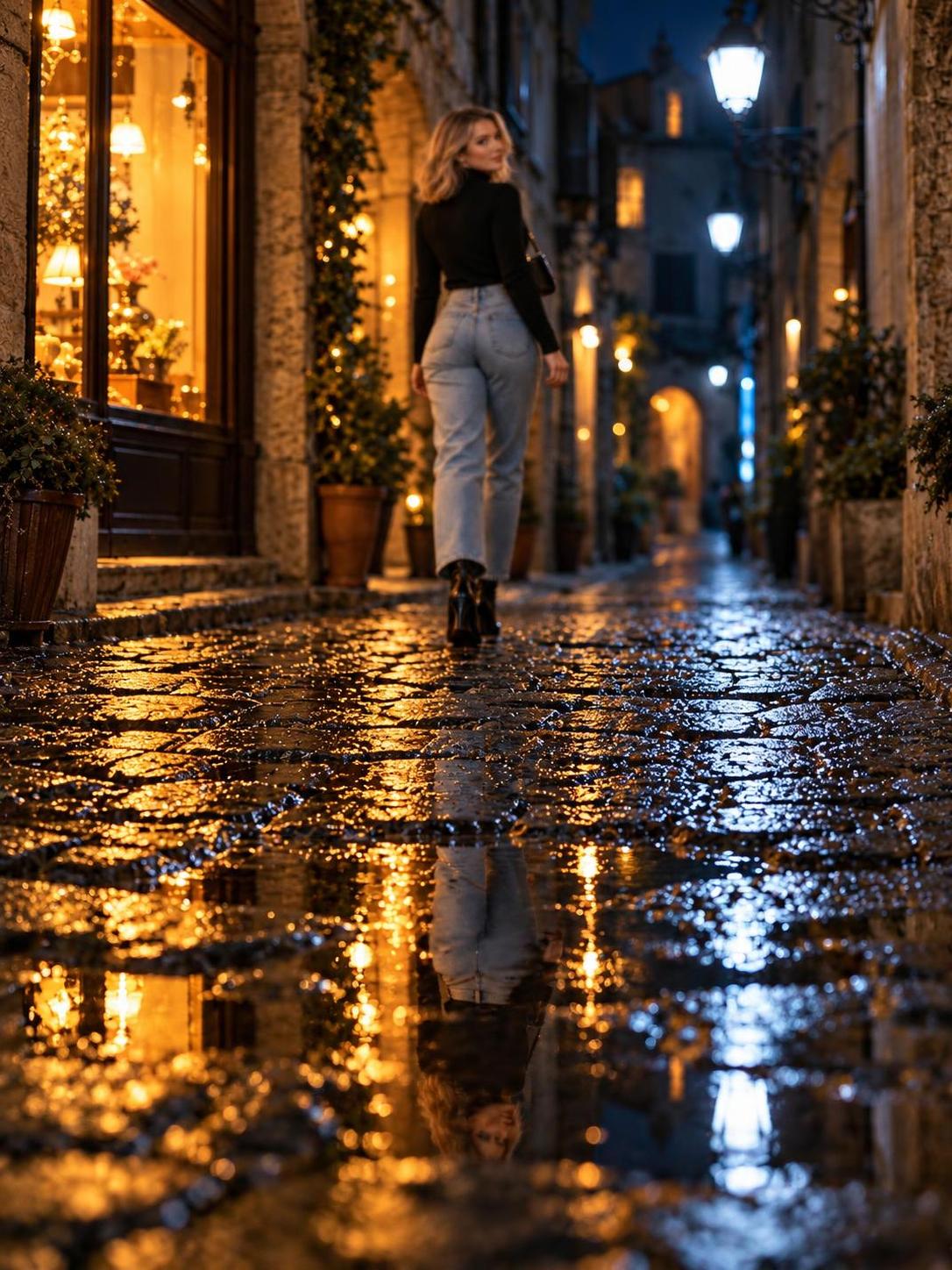Midnight, wet stones, one glance back. · 图片 4