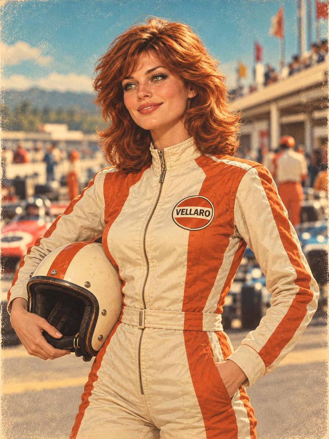 Pit lane, 1974, on paper that has seen a few summers. · 图片 2