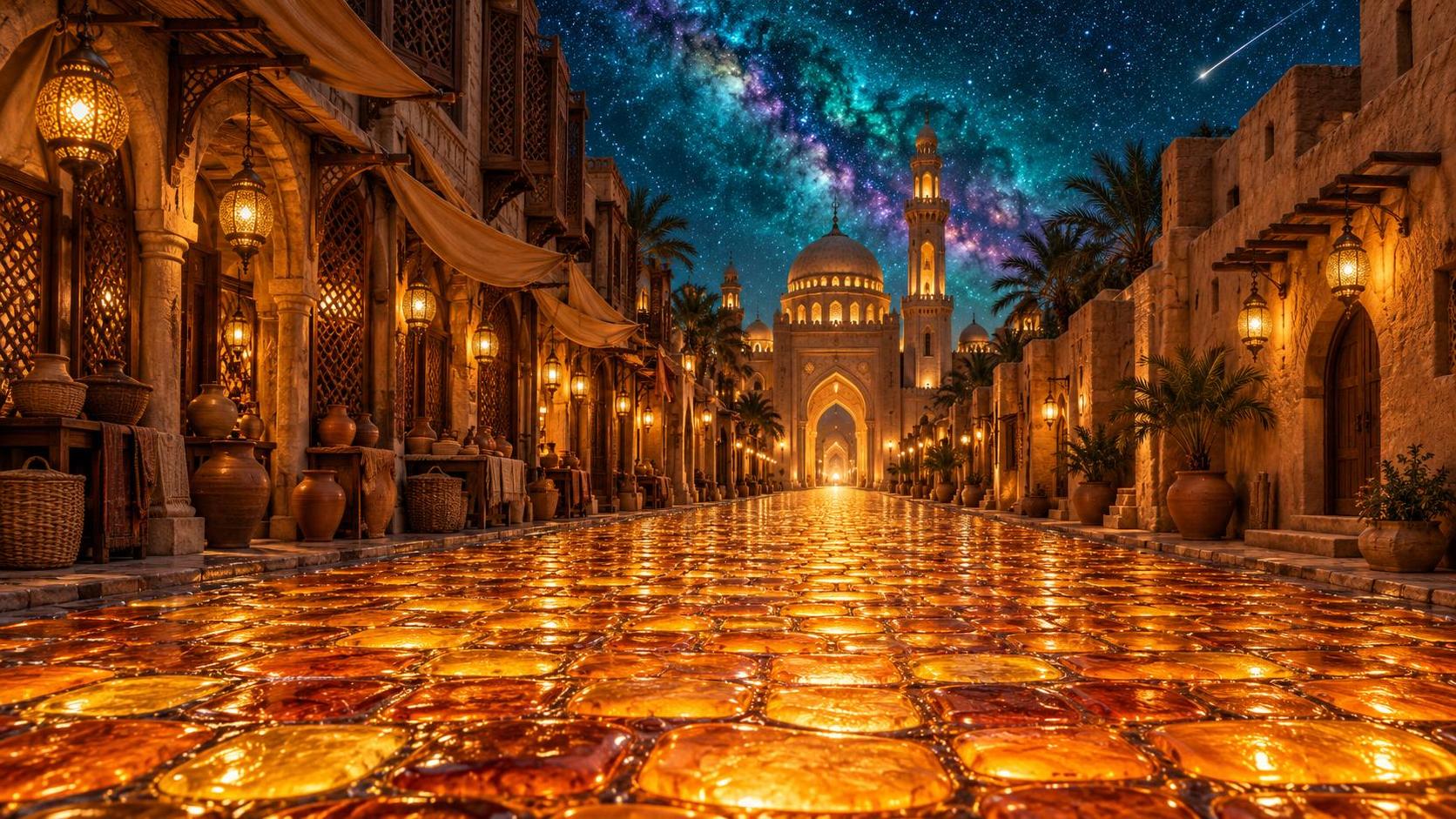 Night falls, and the road lights up from below. · 图片 3