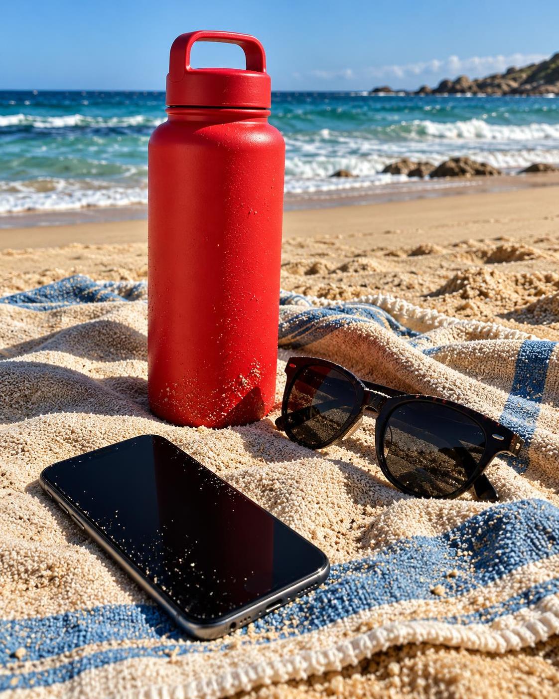 Noon, salt air, and a red bottle that's already half empty. ยท ๅพ็ 4