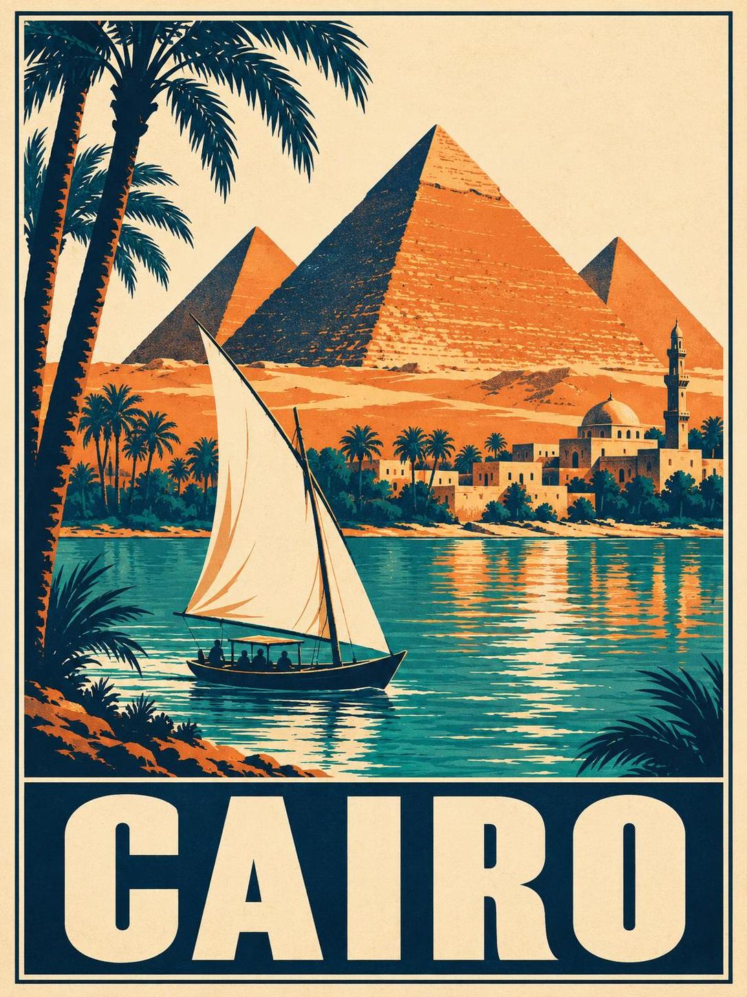 One poster template, four cities. Swap the city and scene, and the palette, border and… · 图片 3