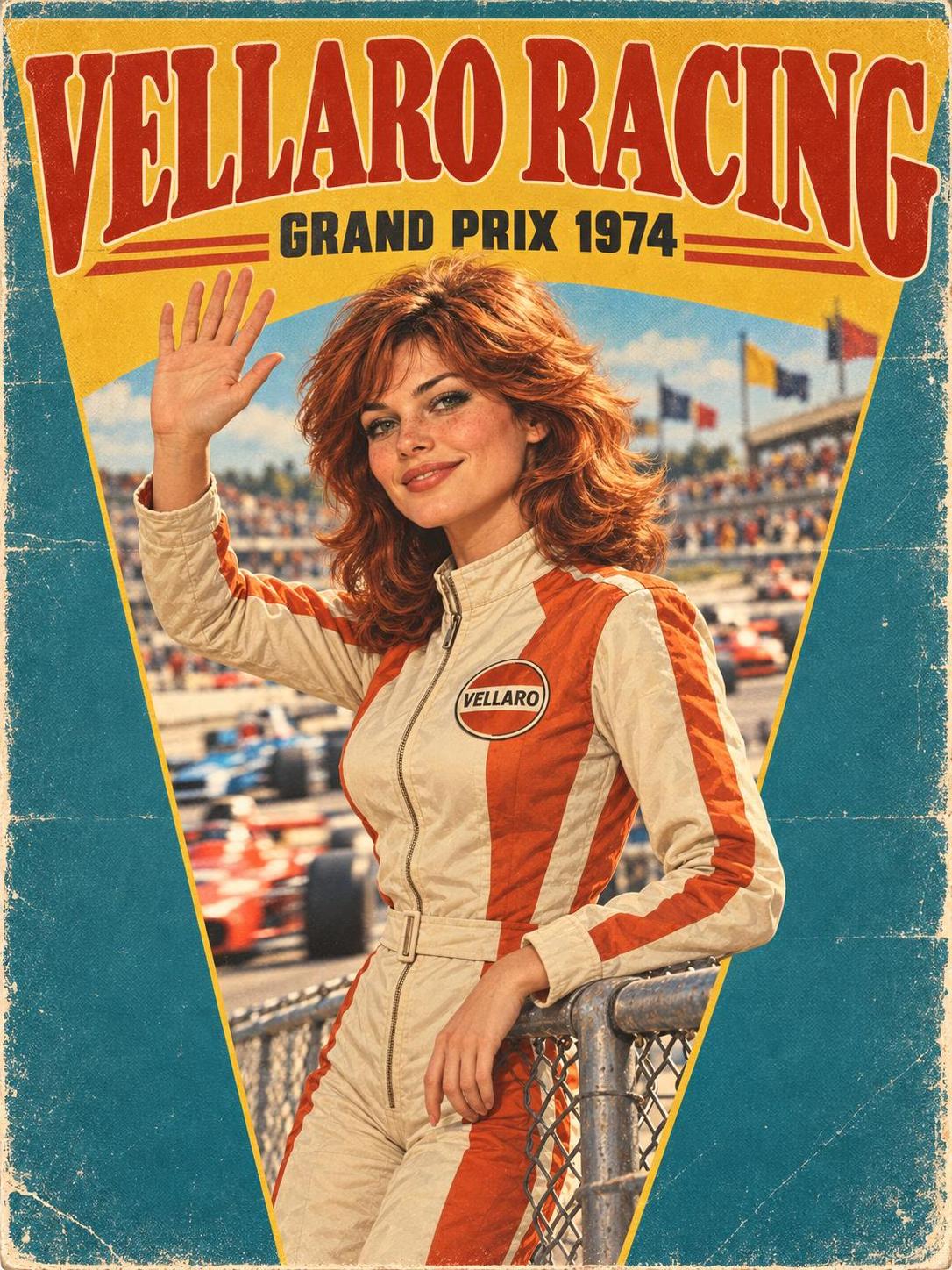 Pit lane, 1974, on paper that has seen a few summers. · 图片 4