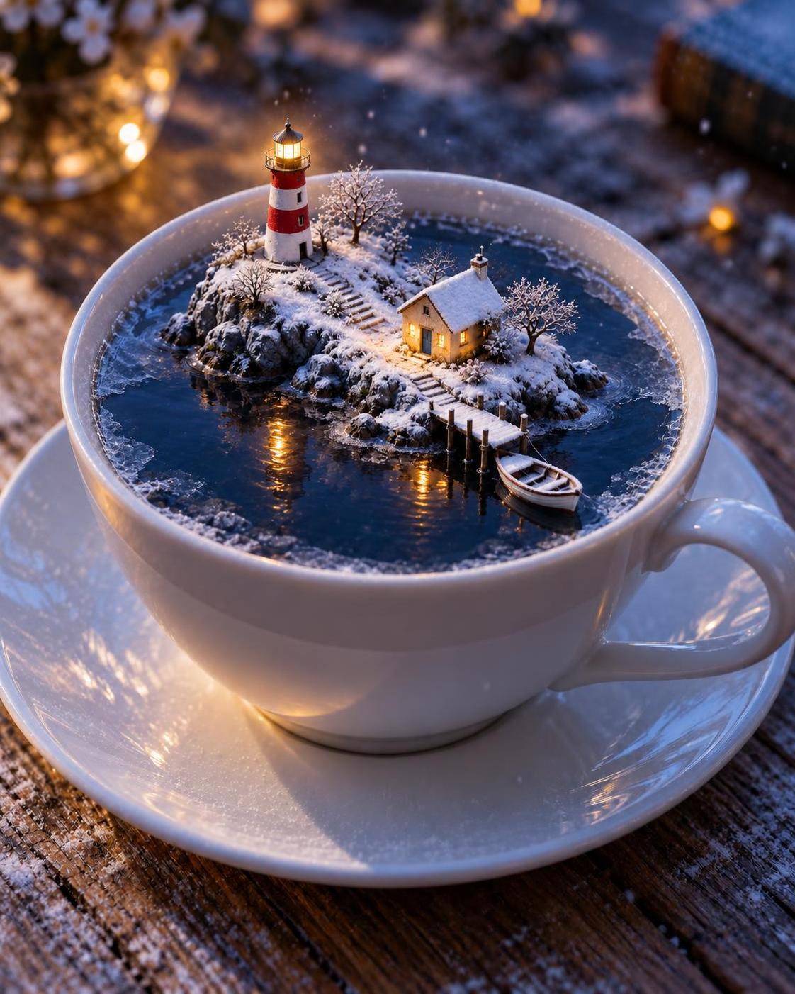 A lighthouse island that lives in a teacup. · 图片 4