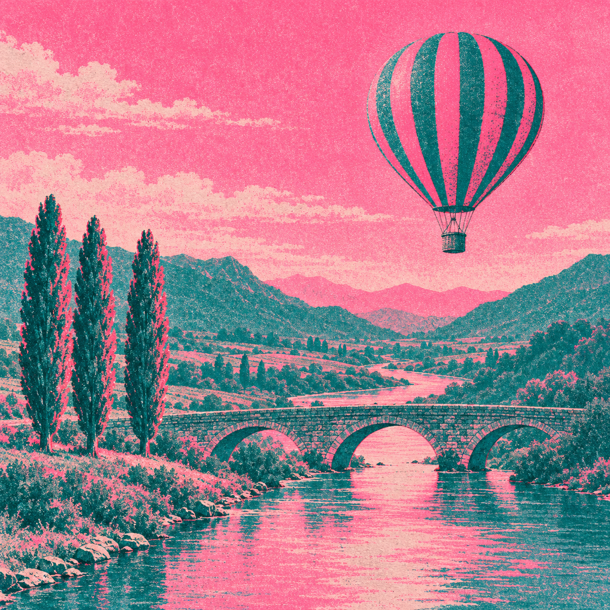 Risograph or watercolour, the balloon stays put. · 图片 1