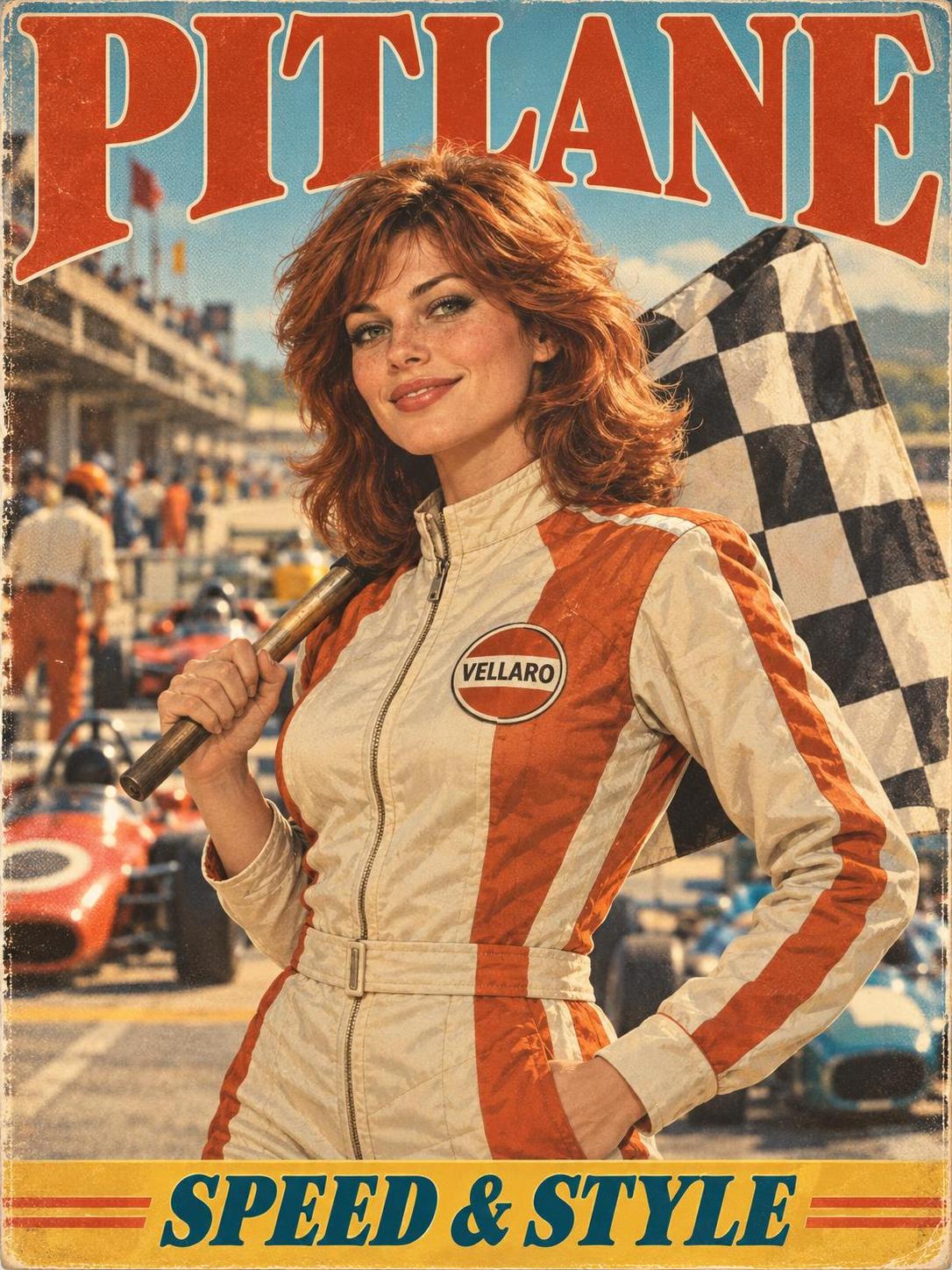 Pit lane, 1974, on paper that has seen a few summers. · 图片 1