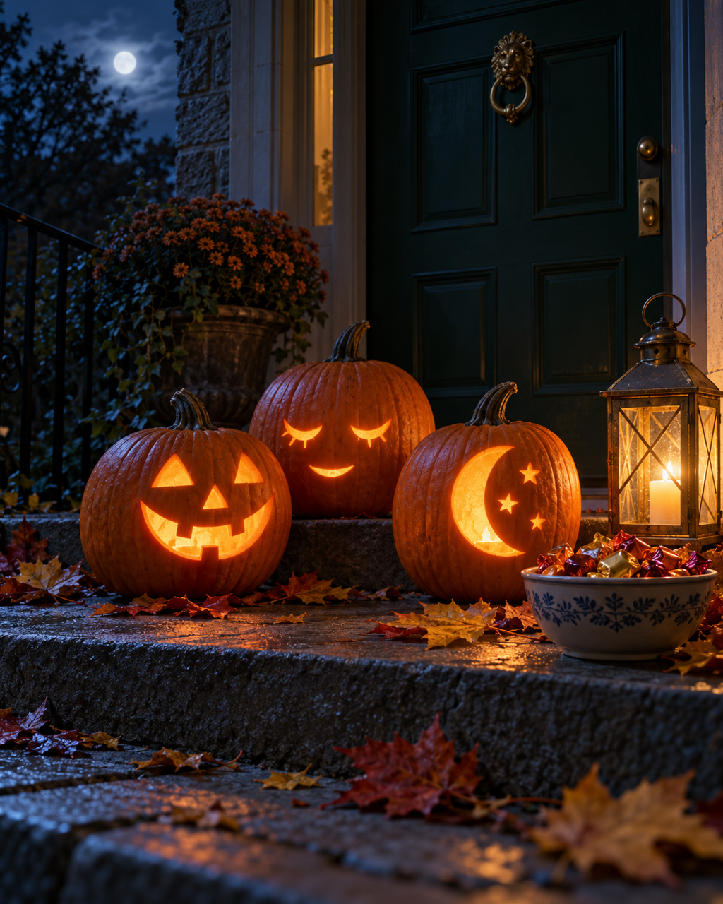 Tonight, candlelight inside the pumpkins meets moonlight outside. · 图片 1