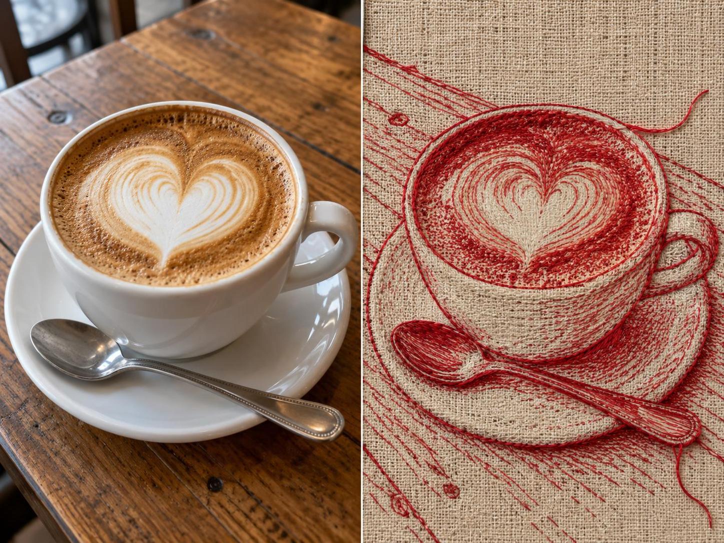 One prompt sews a photo into linen. · 图片 4
