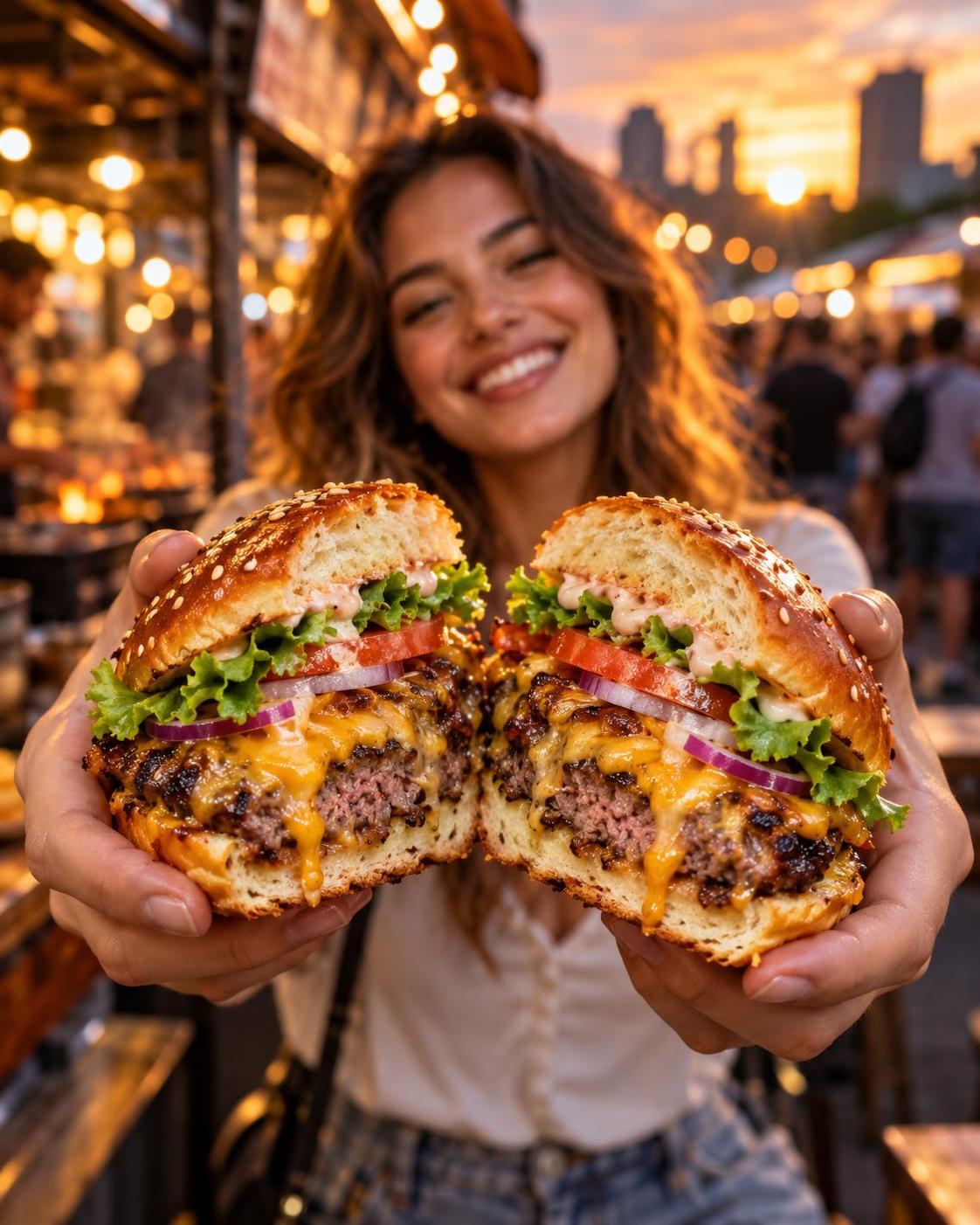 Want a burger ad that makes people hungry at midnight? Cut it in half and push the… · 图片 2