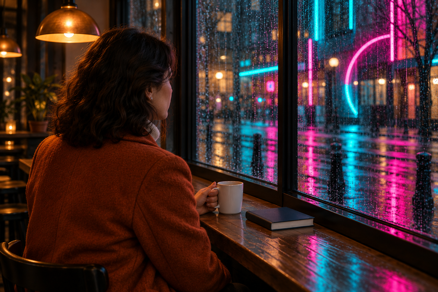 A camera can circle a quiet moment while rain fills the street. · 图片 3