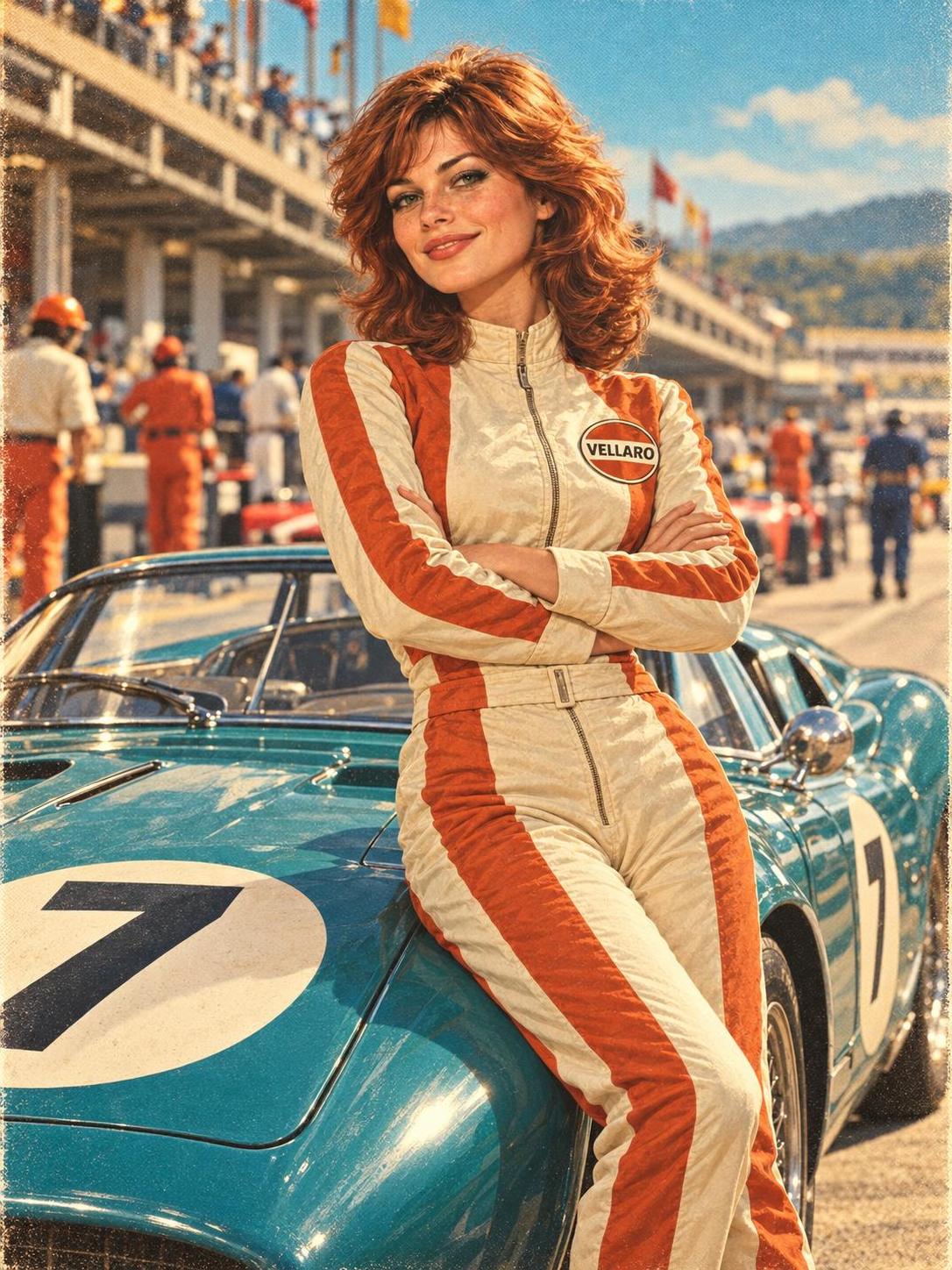 Pit lane, 1974, on paper that has seen a few summers. · 图片 3
