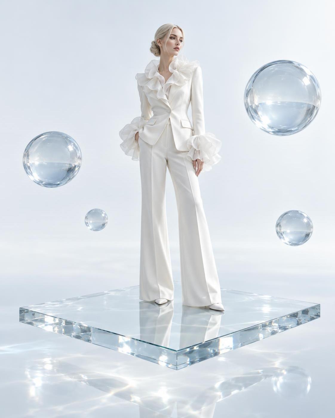 Glass, liquid silver, stairs to nowhere, a mirror floor: same face, same finish, every… · 图片 1