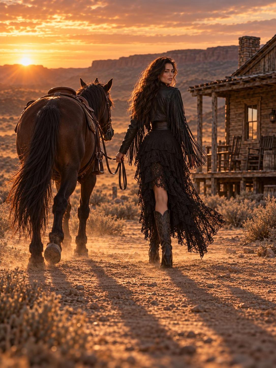 Sunset outlaw, dressed for both moods. · 图片 2
