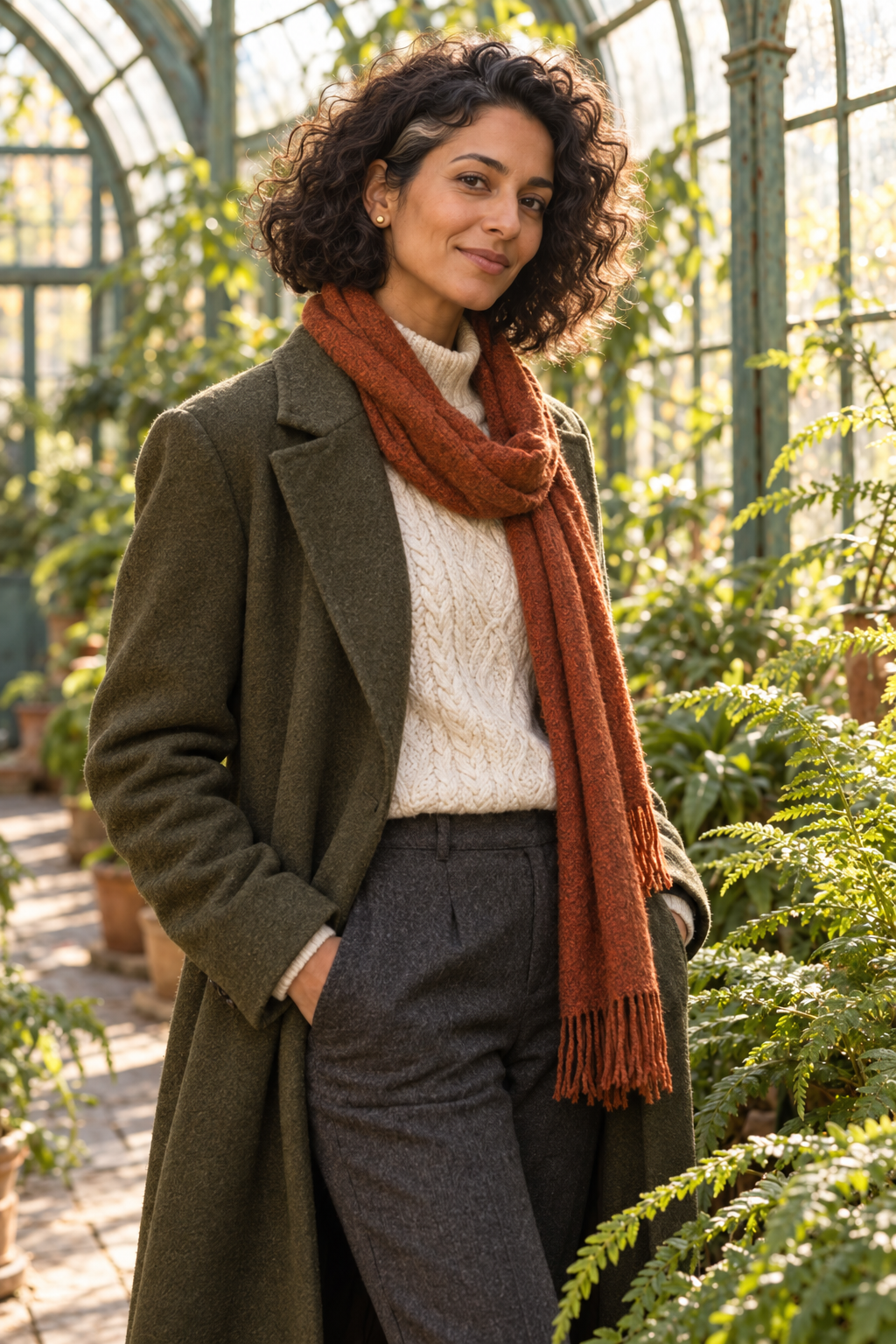 Her afternoon has a dress code: wool and ferns. · 图片 2