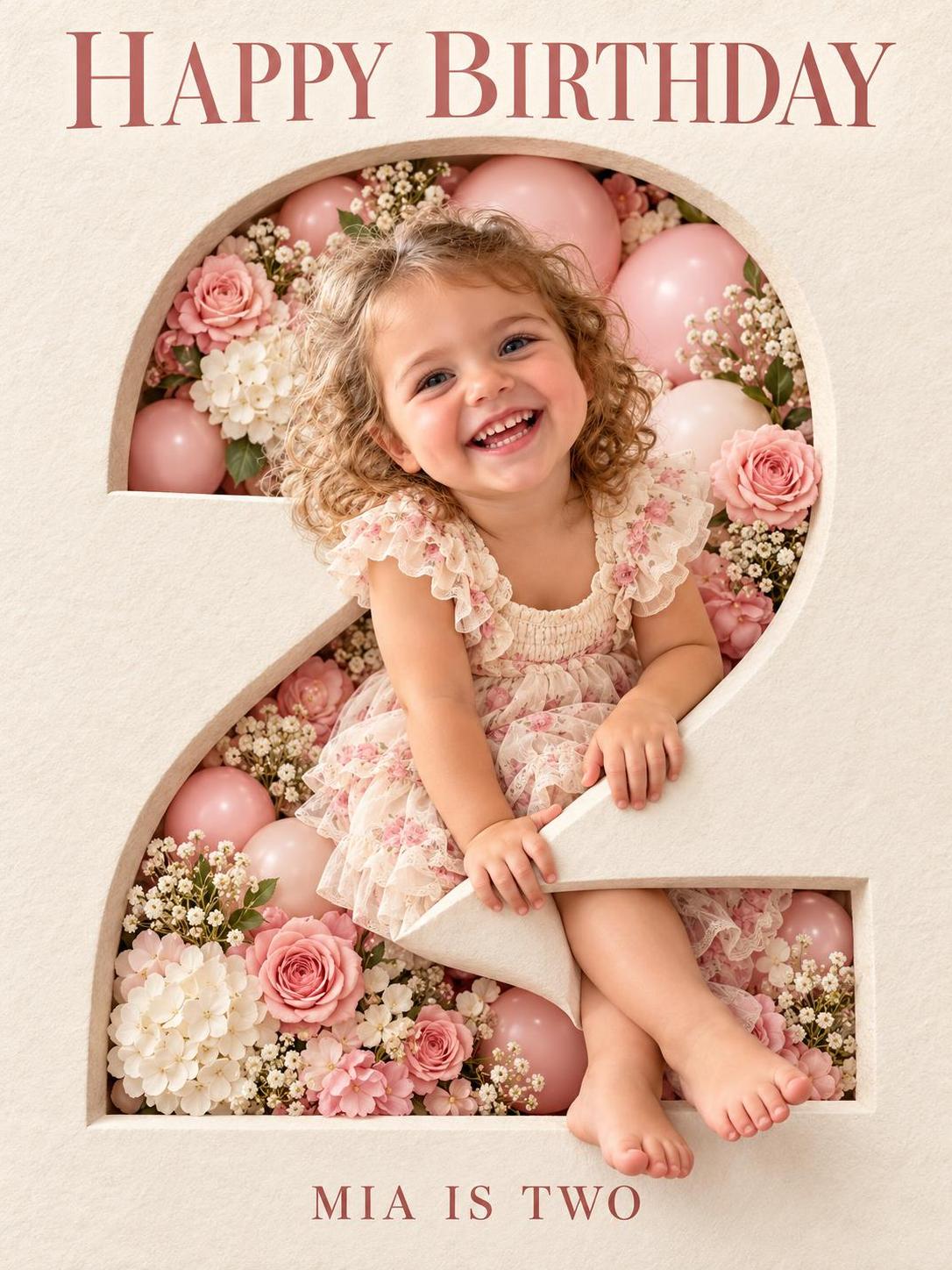 One photo of your kid + one prompt = a magazine-style birthday poster. · 图片 2
