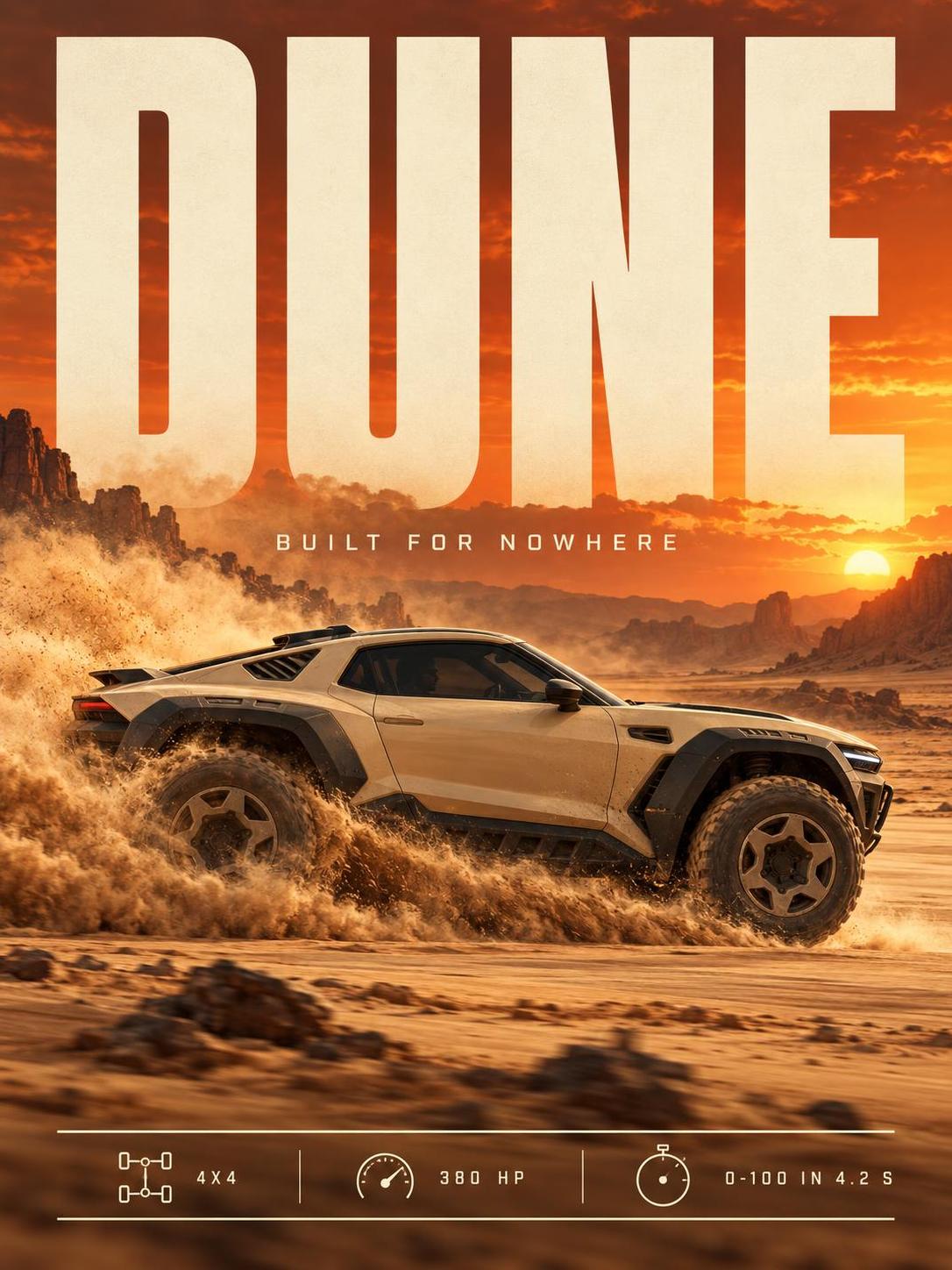Three car posters that look like a real brand campaign. One prompt pattern, made with… · 图片 3