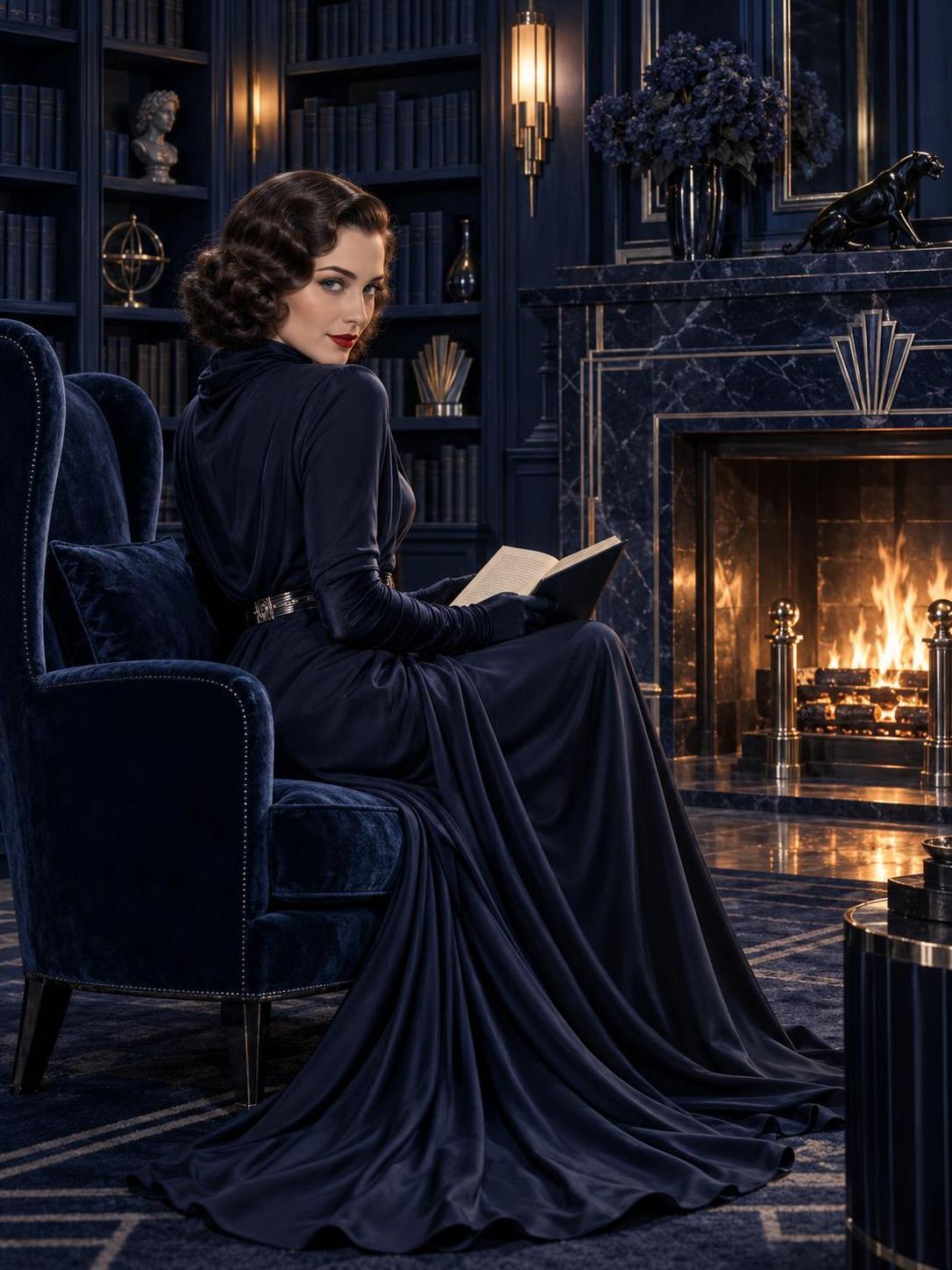 She shut the book in the navy library and kept the last page to herself. ยท ๅพ็ 1